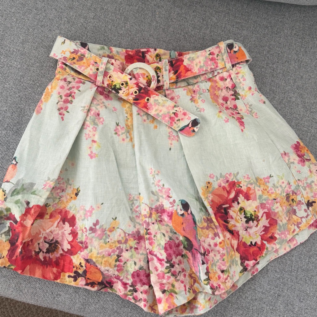 Zimmermann Multicolor Floral Shorts